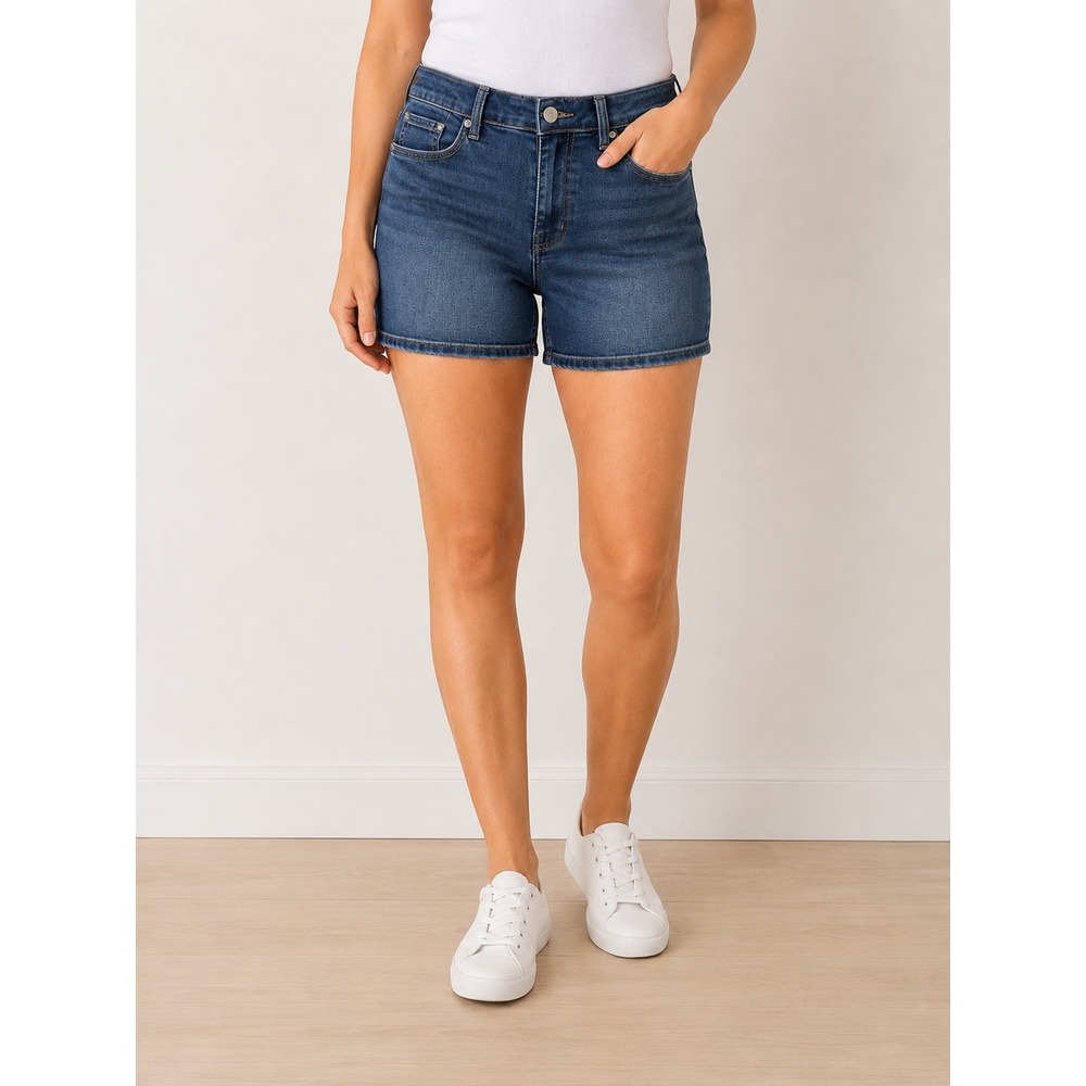 VENUS Bermuda Denim Shorts High Rise Womens 16 Blue Stretch Casual Summer